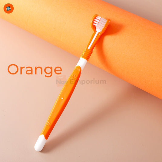 Multi-angle pet toothbrush