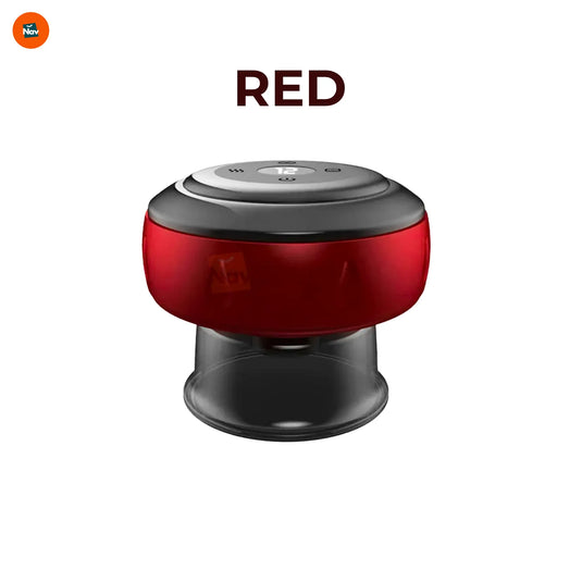 Wireless cupping device red color variant display
