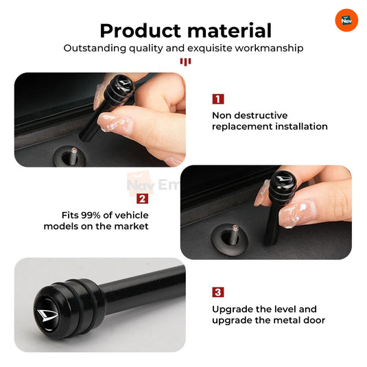 Easy install car lock knob