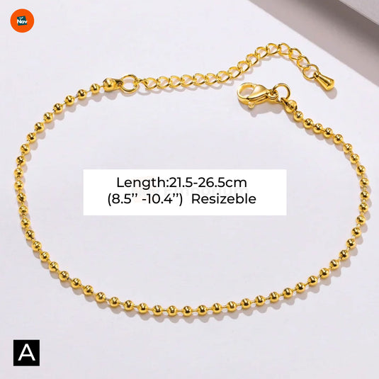 Wearing gold anklet gift