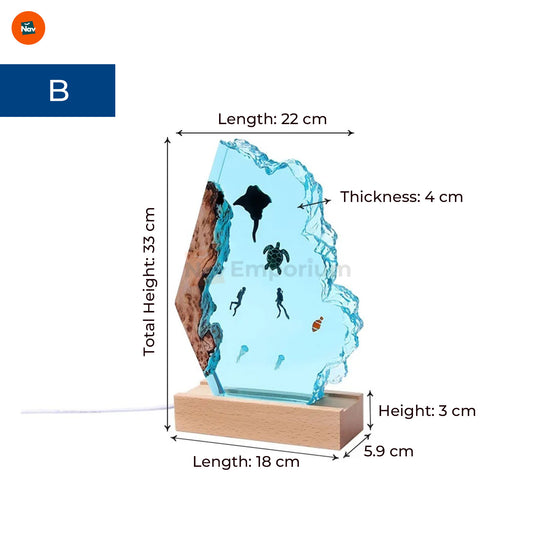 Ocean diorama night light