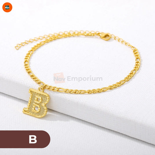 Gold anklet with adjustable clasp