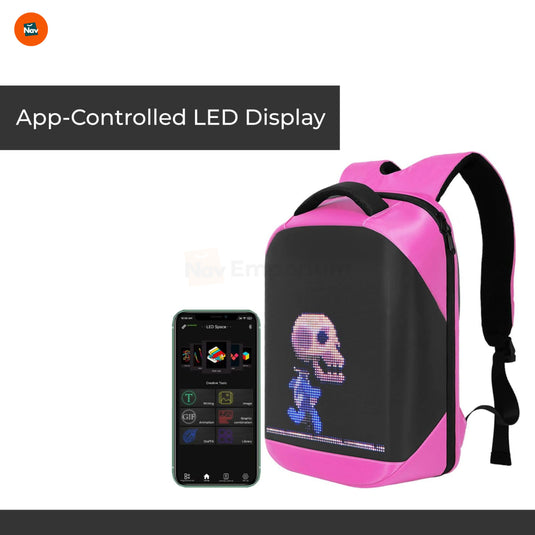 LED customizable travel backpack