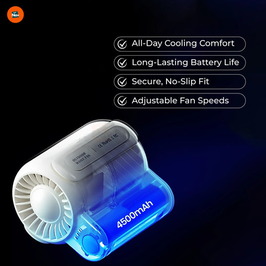 USB rechargeable waist fan