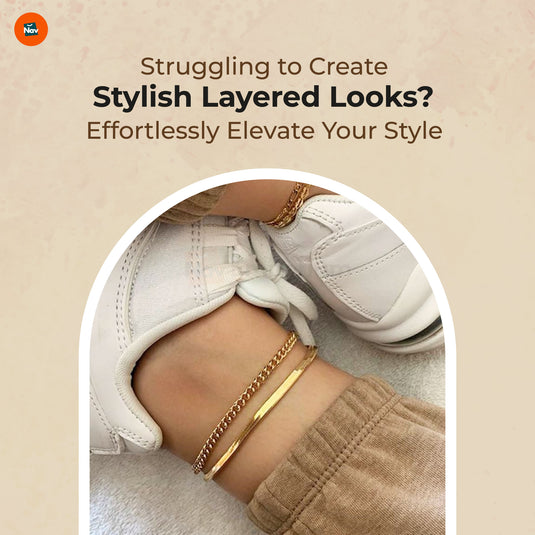 Hypoallergenic gold anklet set