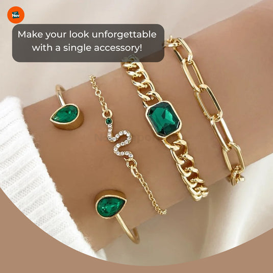 Gold snake chain bracelet