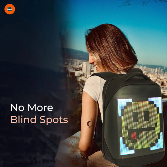 Pink LED display backpack for students