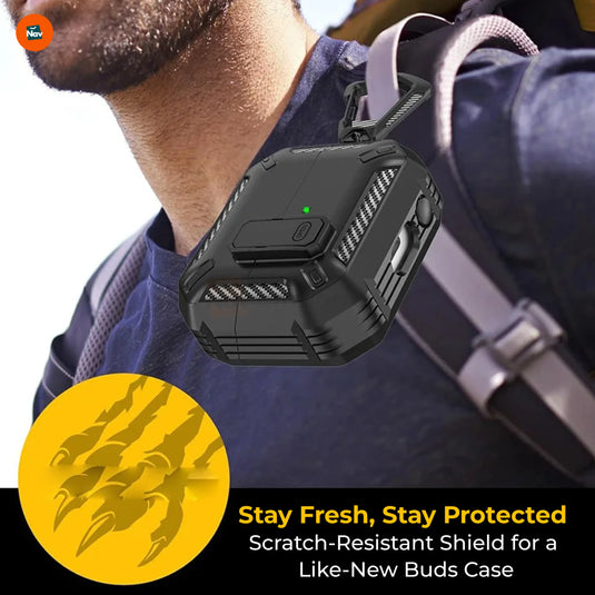 Military-grade protective earbuds case
