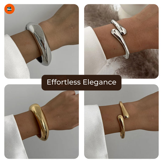 Minimalist gold wrist cuff