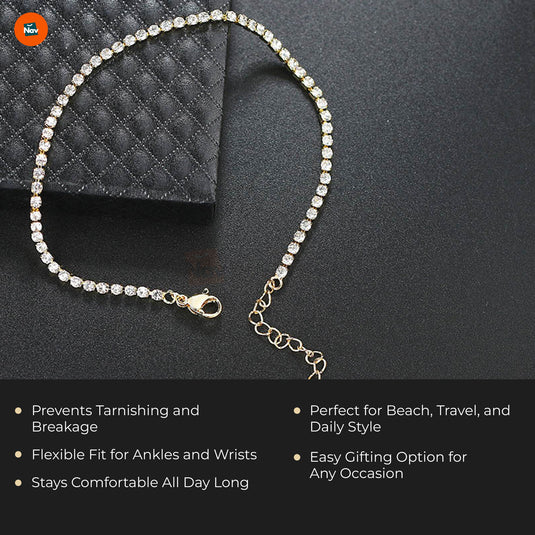 Hypoallergenic gold anklet