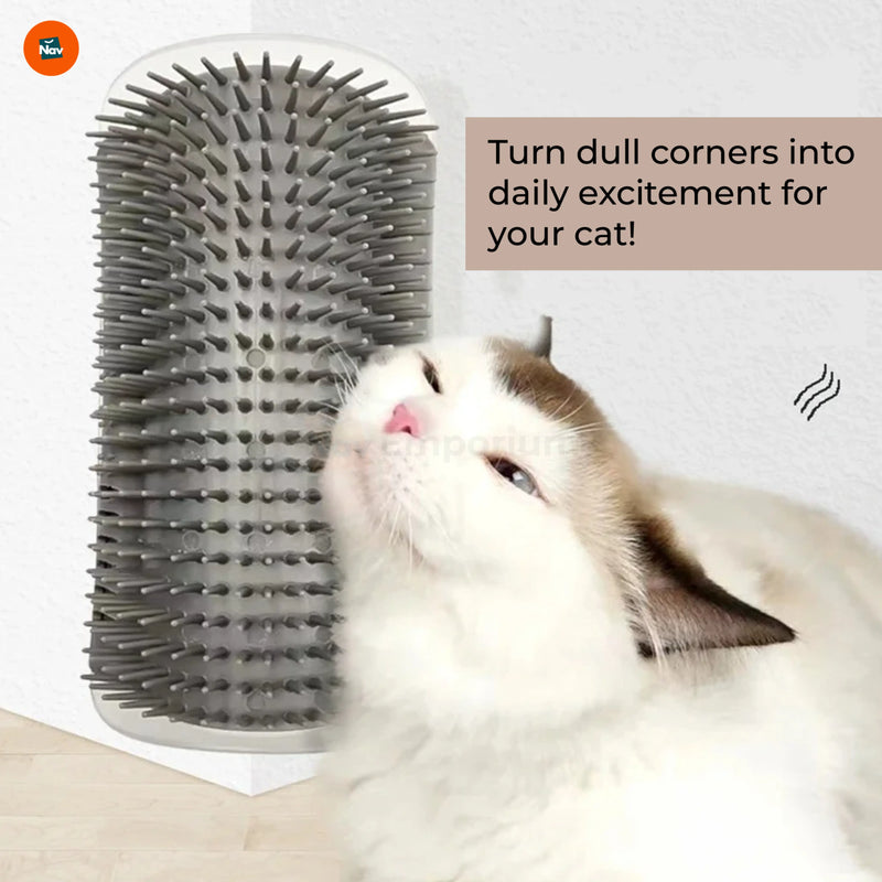 Self-groomer for indoor cats
