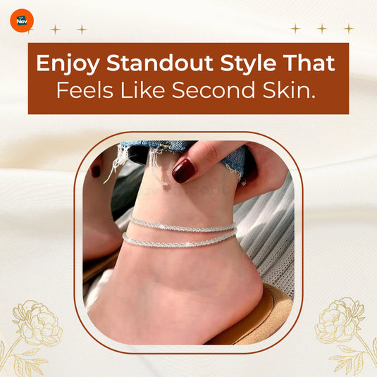 Dainty Silver Ankle Bracelet