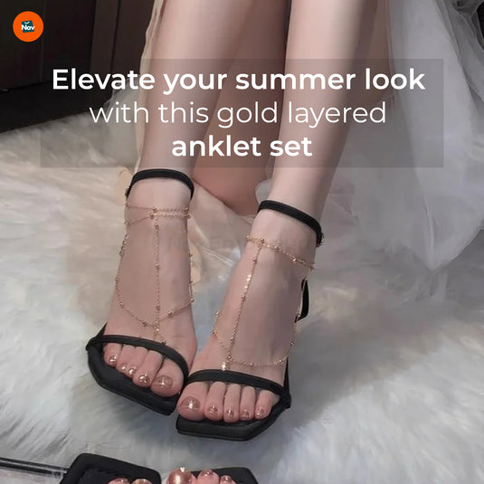 Adjustable gold anklet chain