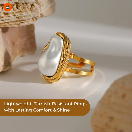 Elegant pearl ring collection