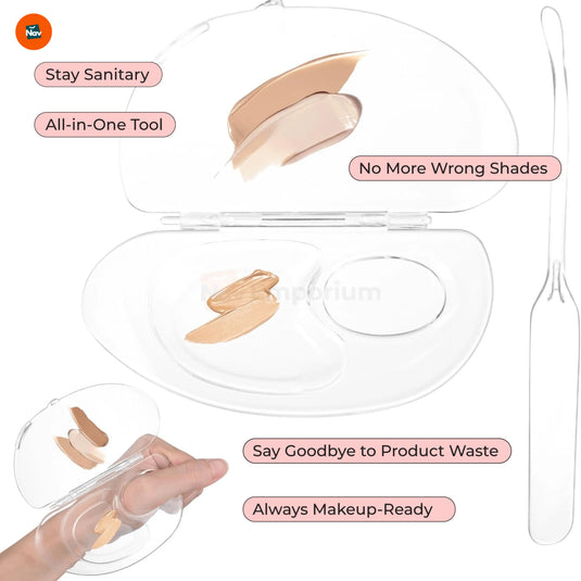 Hygienic makeup mixing surface