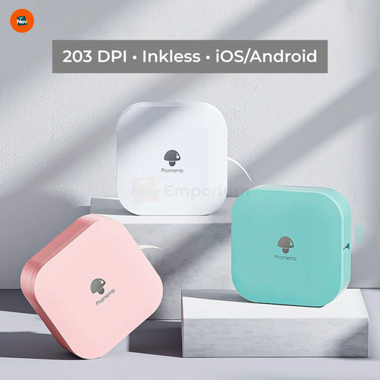 Wireless sticker printer on desk