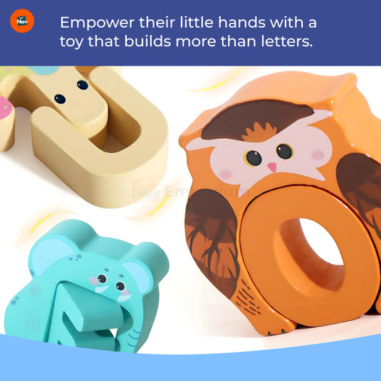 Colorful wooden ABC puzzle