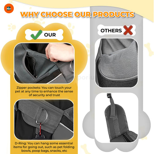 Foldable dog carrier pouch