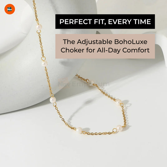 Layered pearl choker necklace