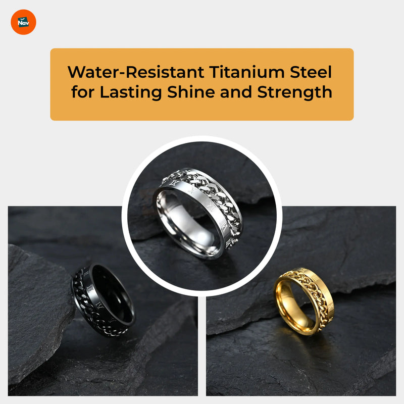 Anxiety Relief Spinner Ring for Men