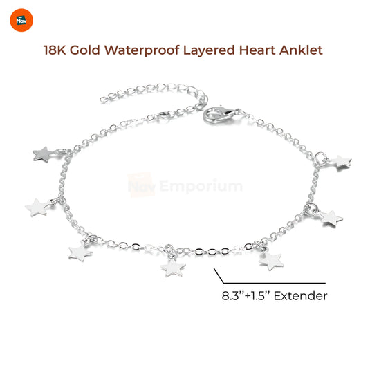 hypoallergenic gold plated anklet women