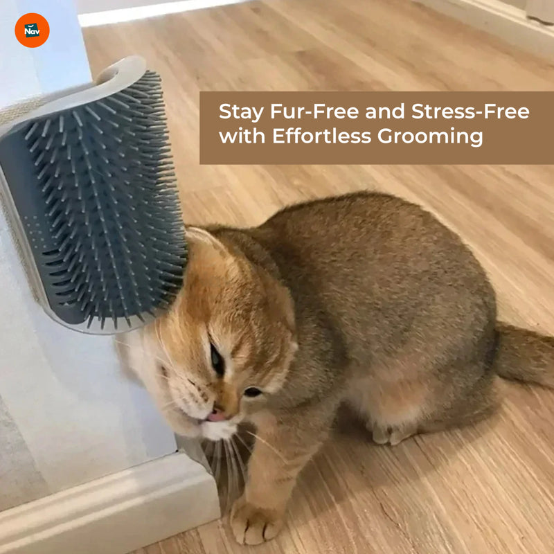 Easy-install cat grooming tool