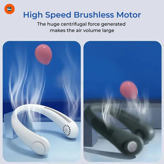 Quiet bladeless fan wearable