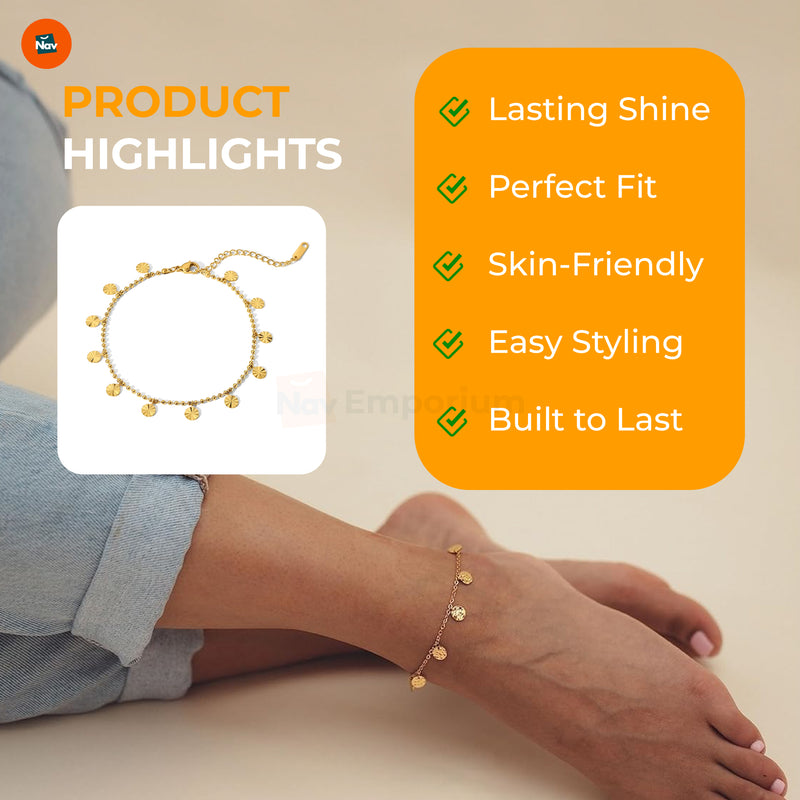 Elegant stainless steel anklet