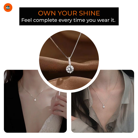 Round Cut Moissanite Pendant