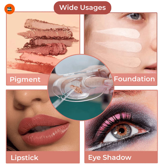 Compact acrylic makeup mixing plate