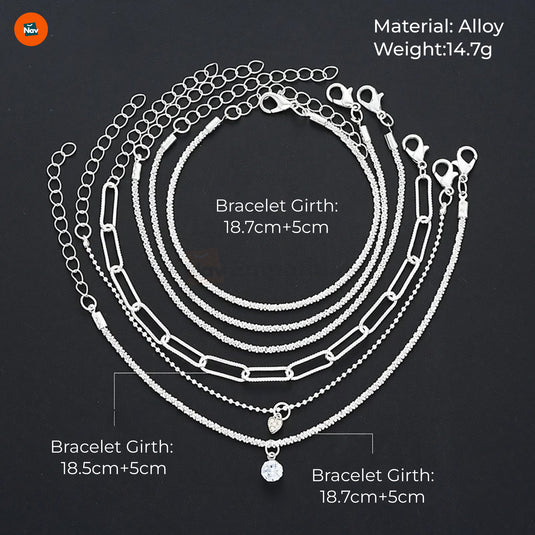 Silver bracelet gift for her