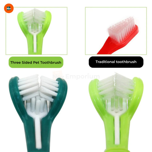 Dog toothbrush for plaque removal