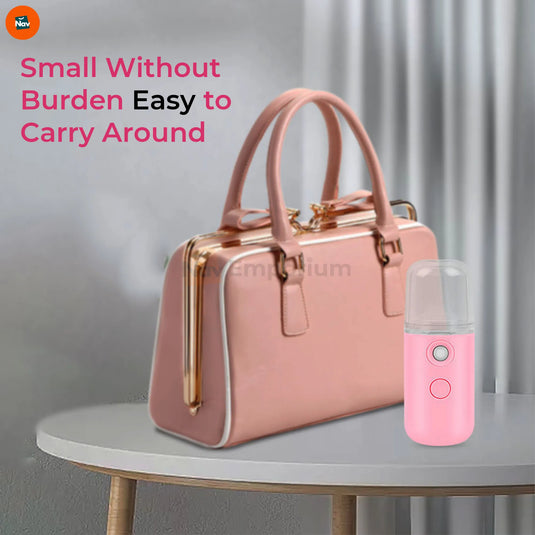 Portable nano facial mister refreshes makeup quickly