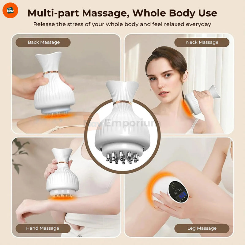 Benefit image demonstrates full-leg massager coverage