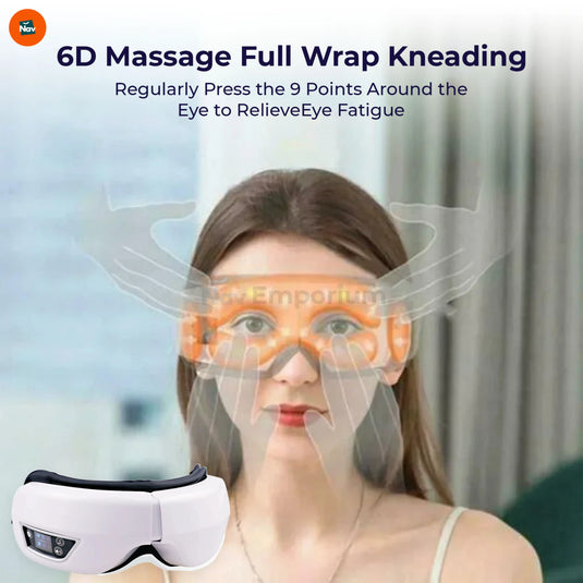 user relaxing with heated eye mask