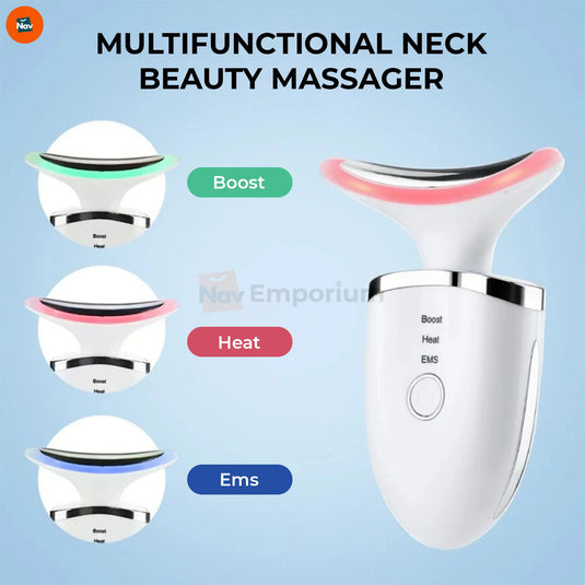 LED face massager with multiple therapy light modes