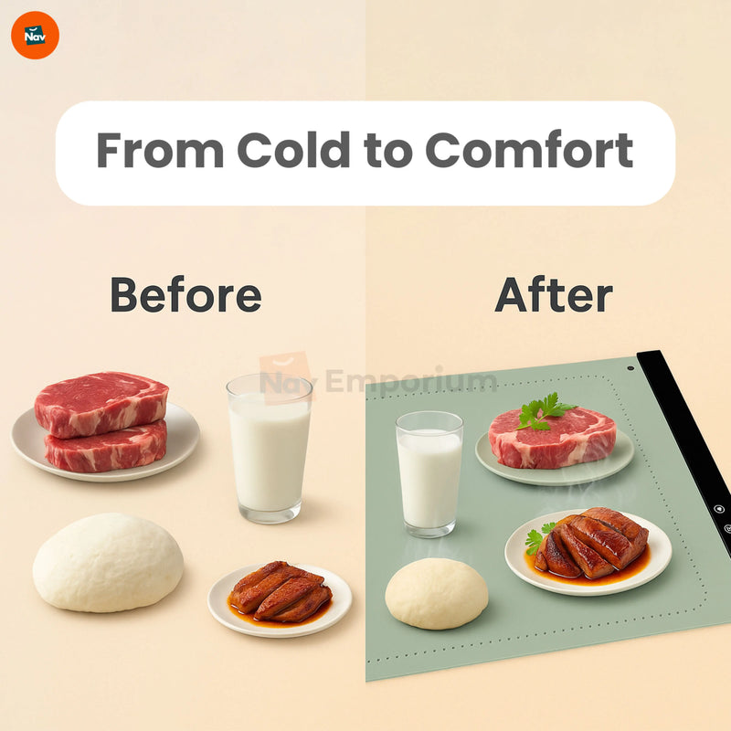 Adjustable temperature food heating pad