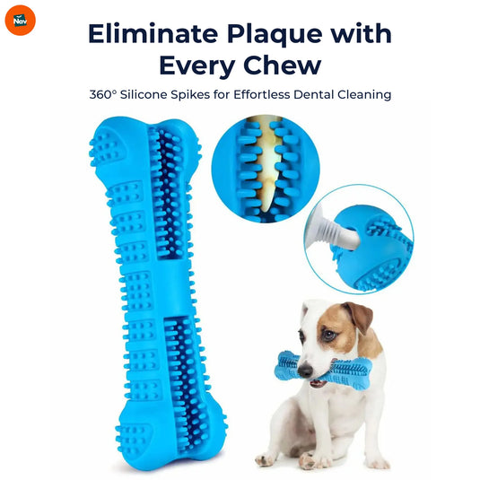 Benefit image showing 360 degree dog toothbrush