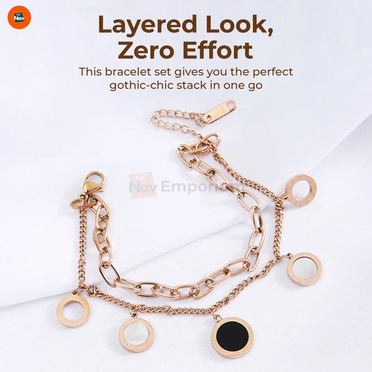 Vintage coin charm bracelet