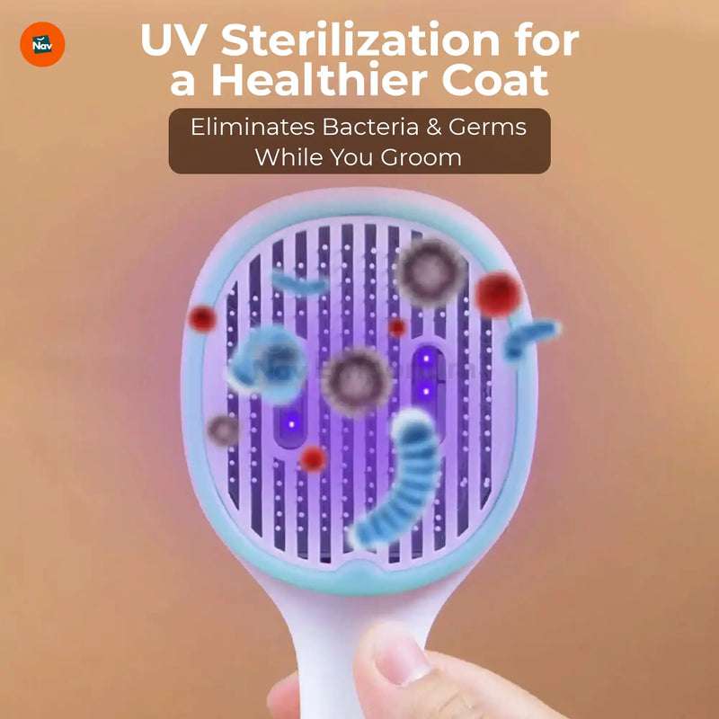 Sterilizing pet grooming comb