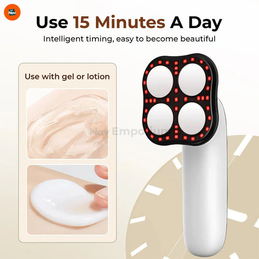 Benefit image shows firmer skin body sculpting device