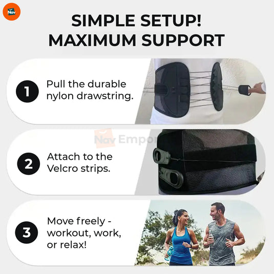 breathable mesh, lumbar support belt