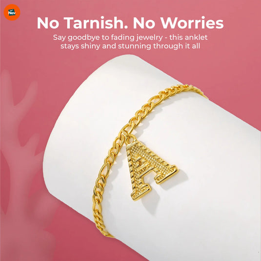 Waterproof gold anklet for women