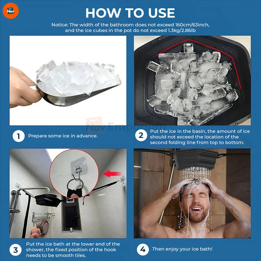 minimal ice usage shower attachment