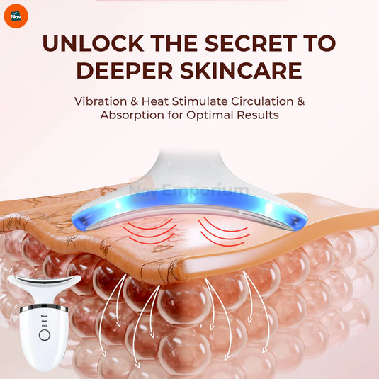 LED face massager reduces wrinkles and firms skin