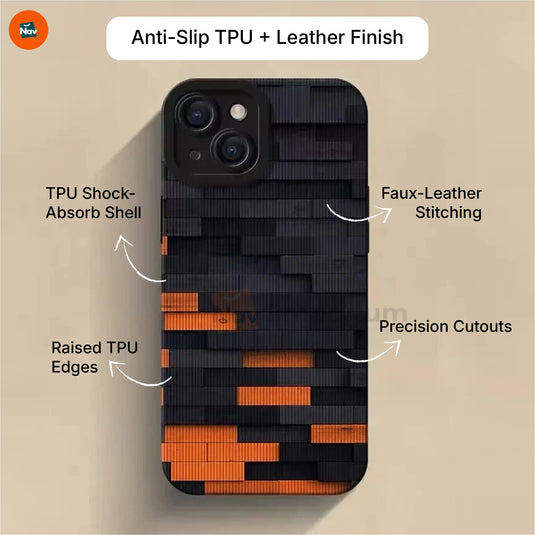 Orange Black Panel Design