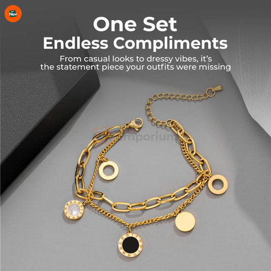 Adjustable layered bracelet