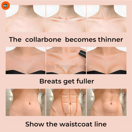 Feature image blendable dual end contour highlighter stick