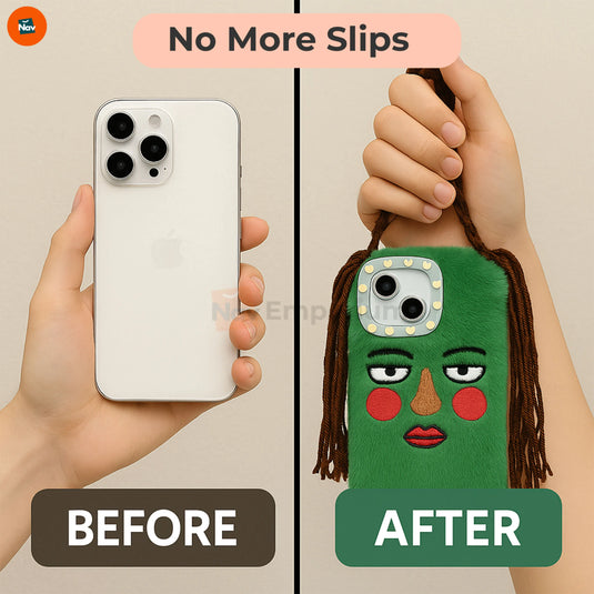 Anti-slip fuzzy phone case