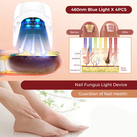 Rechargeable portable nail fungus laser device